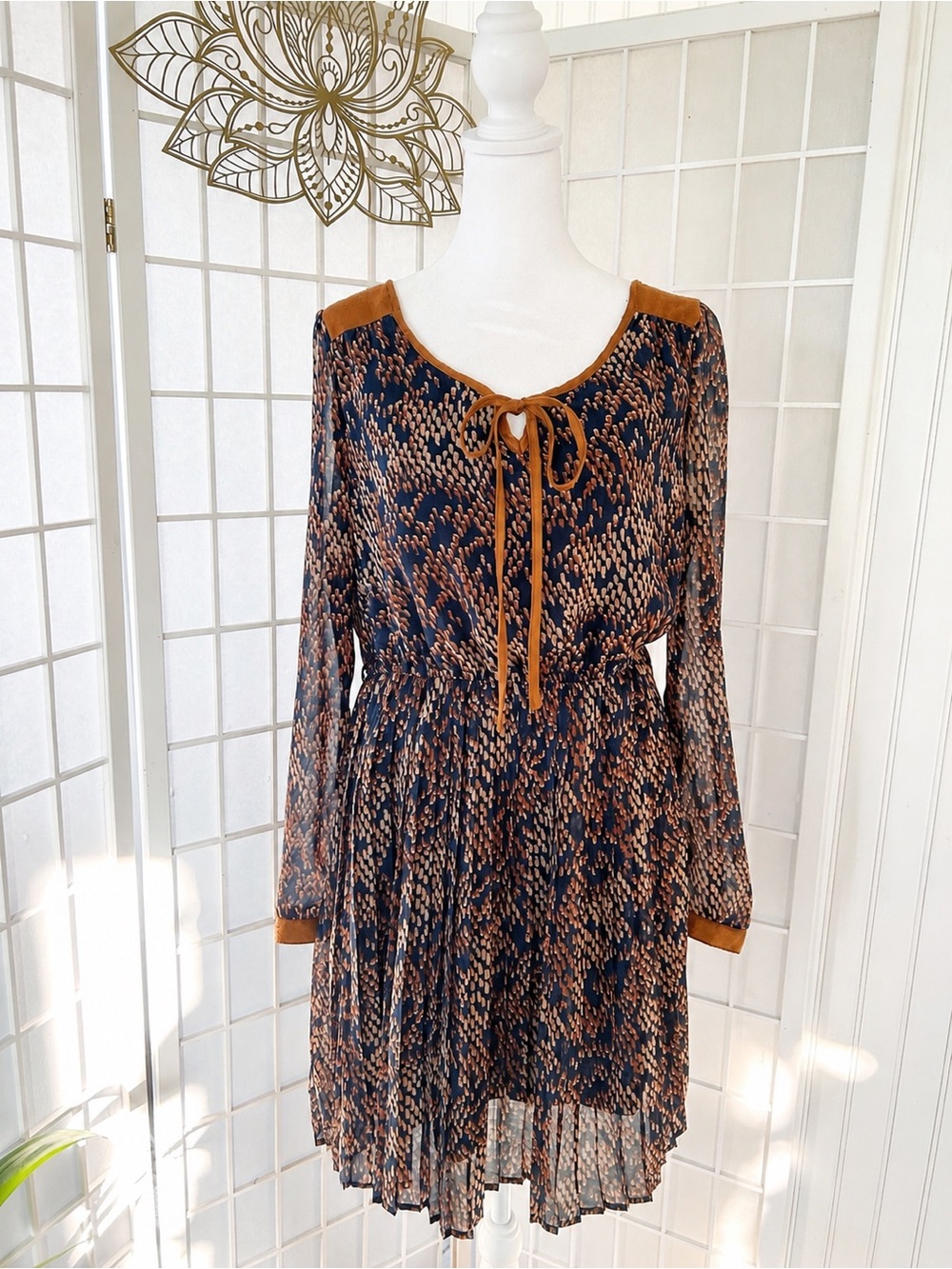 Blu Pepper Boho Mini Dress | Women’s Medium | 20” Pit to Pit